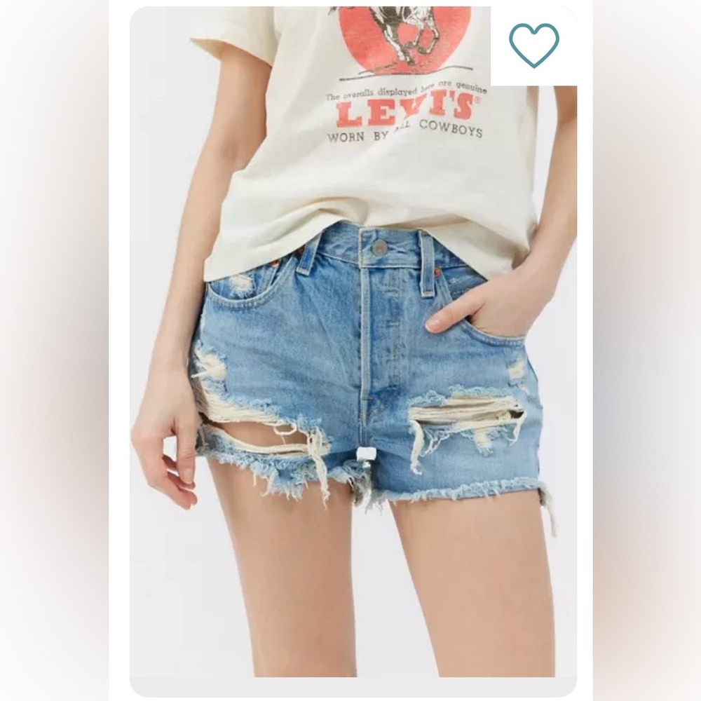 Levi’s 501 Original Cutoff Denim in Vintage Denim Medium Size 30. NWT